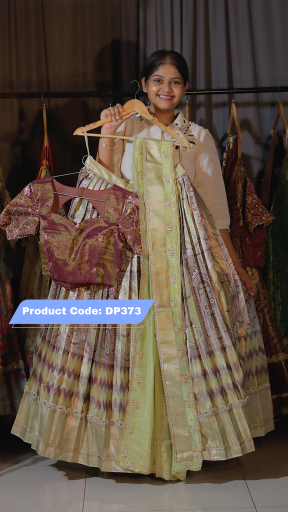DP373 - Premium Pattu Ready-Wear Half Saree