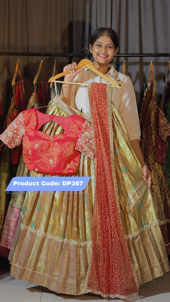 DP367 - Premium Pattu Ready-Wear Half Saree